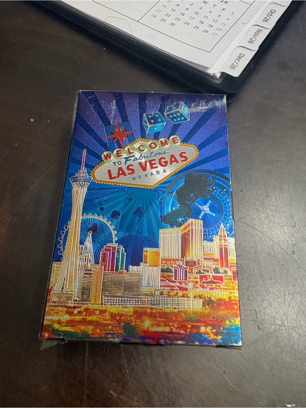 Las Vegas Skyline Decorative Playing Cards - Blue Multi